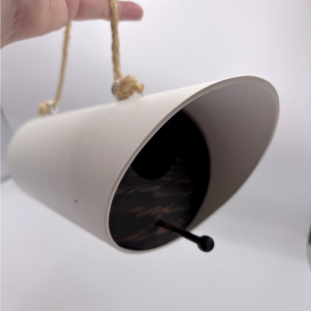 Handcrafted Bird House 4" diameter 12" L with perch & removable friction plug.